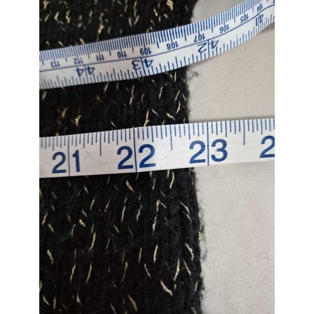 American Eagle Women's Black with Gold Thread Boyfriend Crewneck Sweater Size XL - Picture 6 of 8